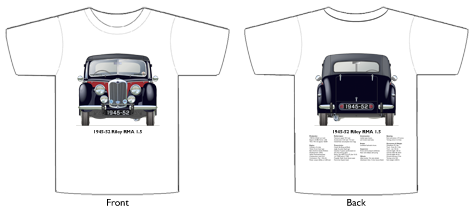 Riley RMA 1945-52 T-shirt Front & Back